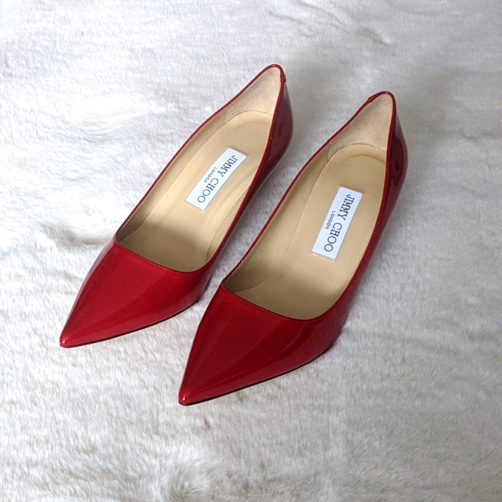 Jimmy Choo Red Leather Pumps